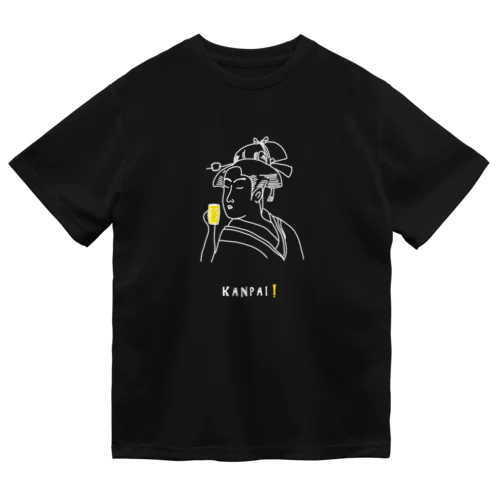 名画 × BEER（美人画）白線画 Dry T-Shirt