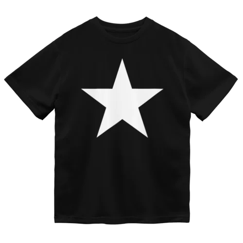 白い星 ワンスター スター 星 ★ ほし GTO 鬼塚 パンク ロック ROCK 矢沢永吉 パンク ブルーハーツ ドライTシャツ