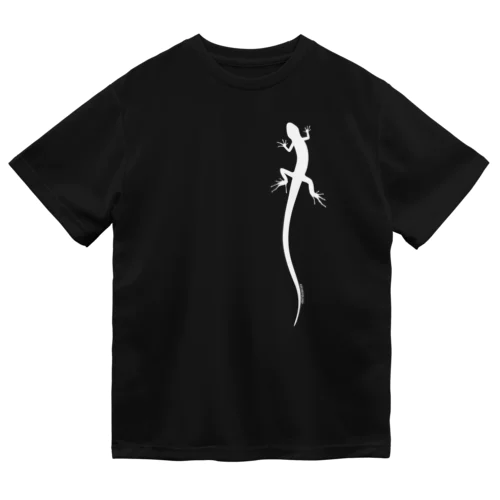 lizard（カナヘビ／ホワイト ドライTシャツ