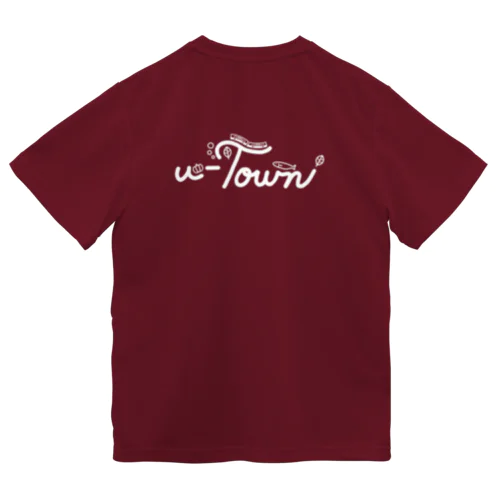 🤍【バックプリント】u-Town(ユーターン)ロゴ ドライTシャツ