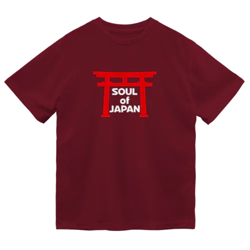 ソウルオブジャパン 鳥居デザイン 白文字 ドライTシャツ