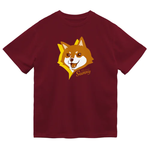 陽気な笑顔の柴犬 ドライTシャツ