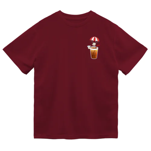 パラシュートとコーヒー ドライTシャツ