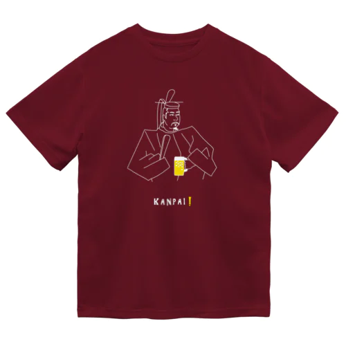 偉人 × BEER（源頼朝）白線画 ドライTシャツ