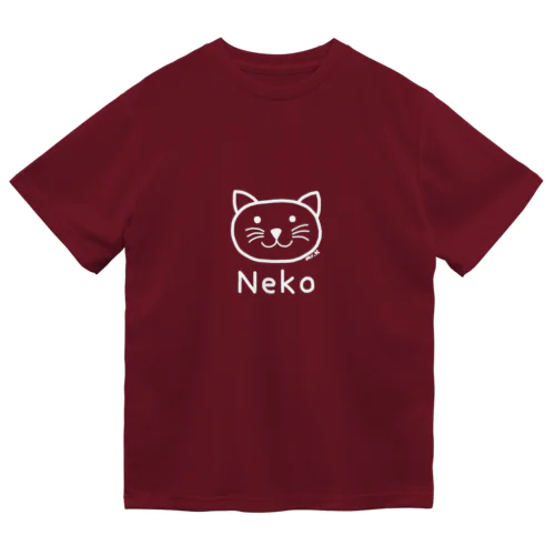 Neko (ネコ) 白デザイン ドライTシャツ