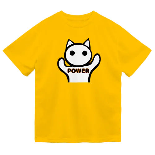 パワー猫 ドライTシャツ