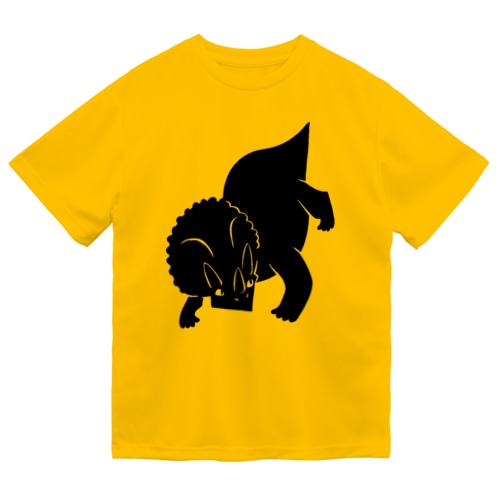 トリケラトプス(黒) Dry T-Shirt