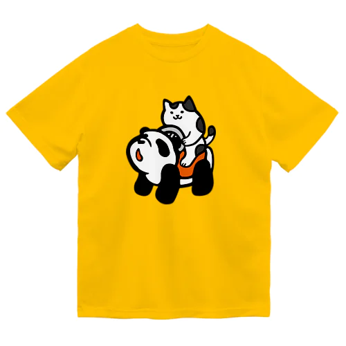 GO！GO！パンダカー　ぶち Dry T-Shirt