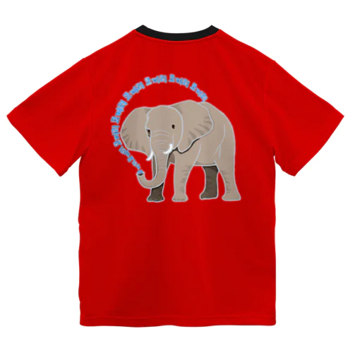 アフリカゾウさん　ハングルバージョン　背面プリントバージョン ドライTシャツ
