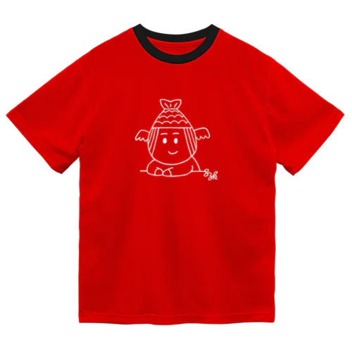 天使人魚ちゃん線画白 ドライTシャツ