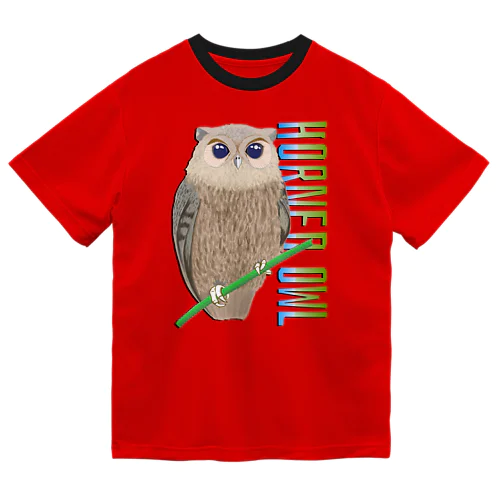 HORNED OWL (ミミズク) Dry T-Shirt