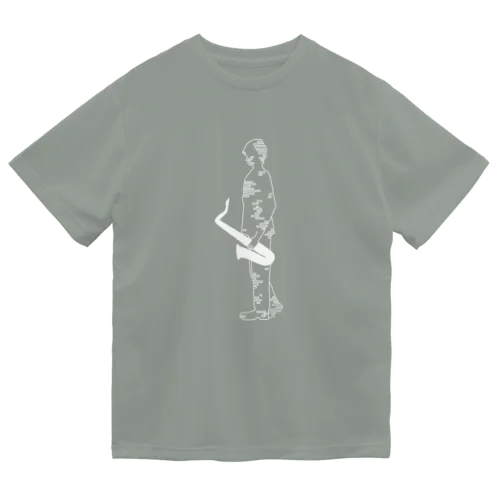 HE IS A SAX PLAYER 白 Dry T-Shirt