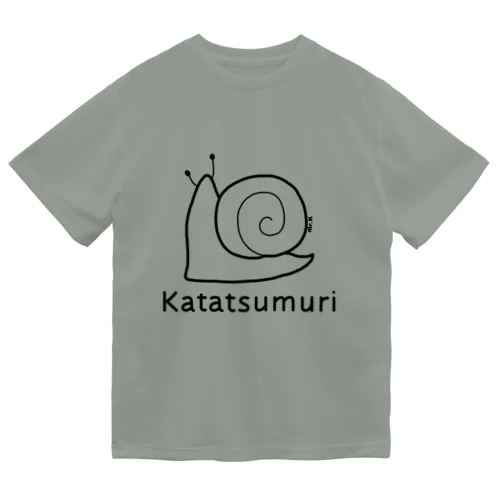 Katatsumuri (カタツムリ) 黒デザイン ドライTシャツ