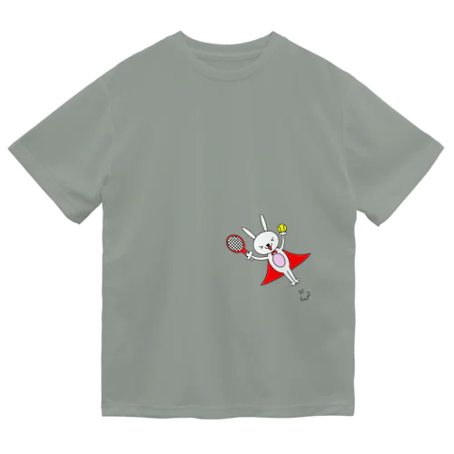 片面プリント　飛ぶテニスうさぎ Dry T-Shirt