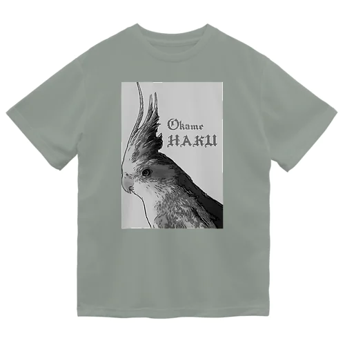 Okame HAKU (グレー) ドライTシャツ