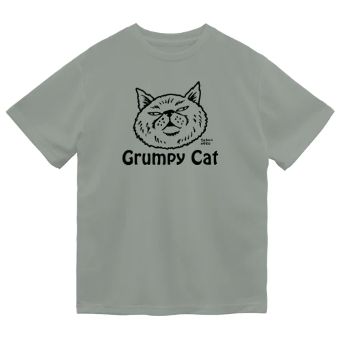 悪い顔の猫( 黒) ドライTシャツ