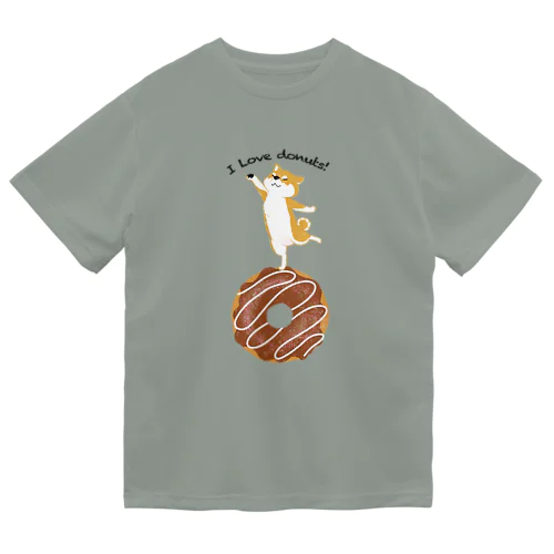 I love donuts!（赤柴） Dry T-Shirt