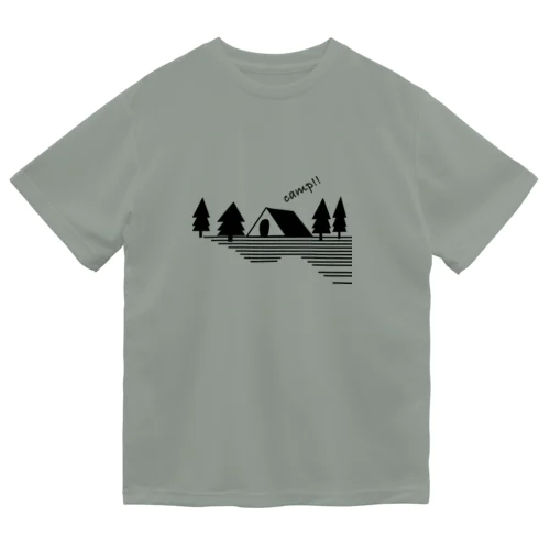 キャンプ２ ブラック Dry T-Shirt