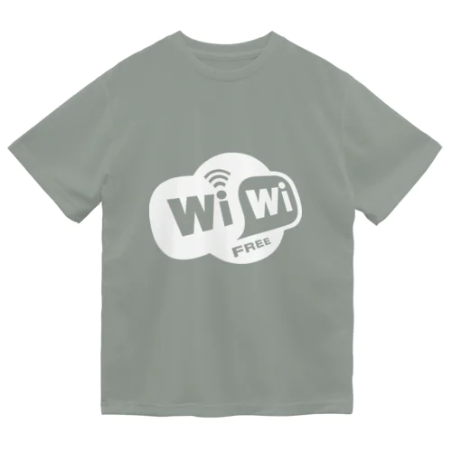 Free Wi-Wi（白抜き） Dry T-Shirt