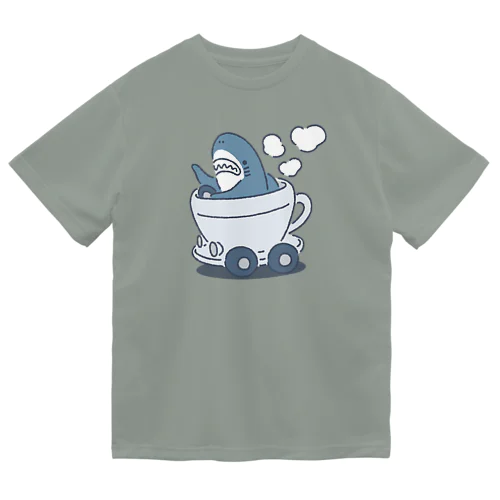 コーヒーカップレーサーサメ ドライTシャツ