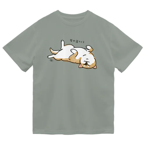 柴犬落ちてる（茶柴） ドライTシャツ