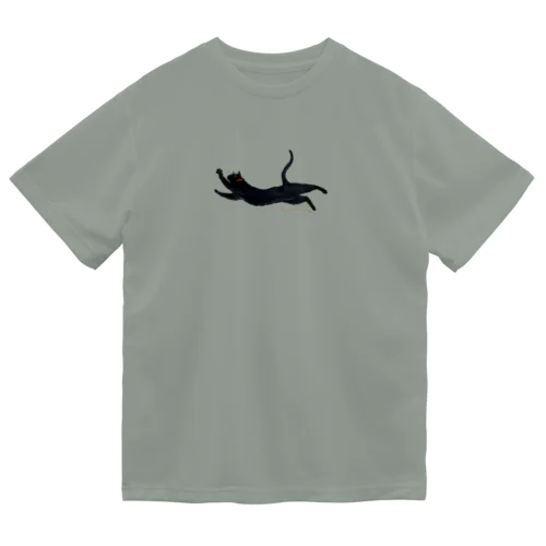 ちょっとだけ長い黒猫 Dry T-Shirt