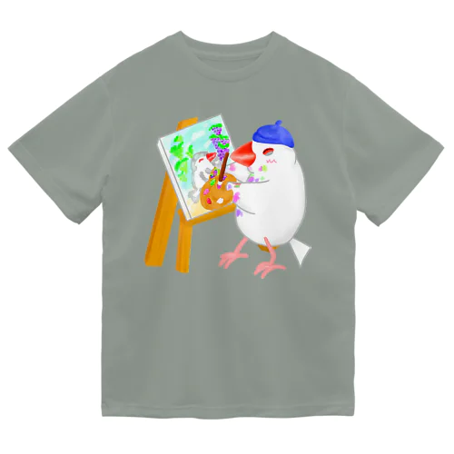 芸術の秋文鳥 ドライTシャツ