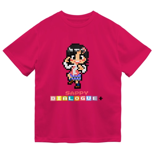 ドットDIALOGUE＋ さっぴ推しドライTシャツ(ホットピンク) Dry T-Shirt