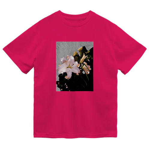 ユリの花コラージュ Dry T-Shirt