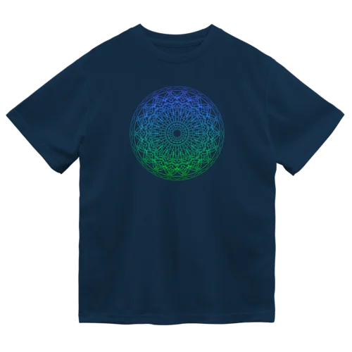 宇宙曼荼羅Green Blue Heart cakra Dry T-Shirt