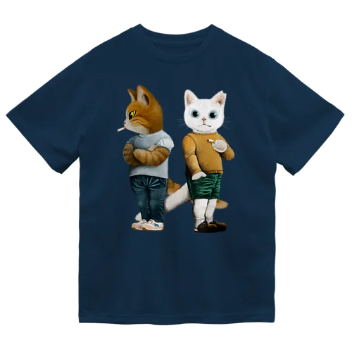 いっしょにいっぷくにゃんこ ドライTシャツ