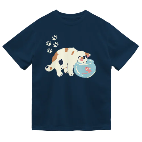 ねこと金魚 Dry T-Shirt