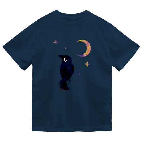 月と烏 Dry T-Shirt