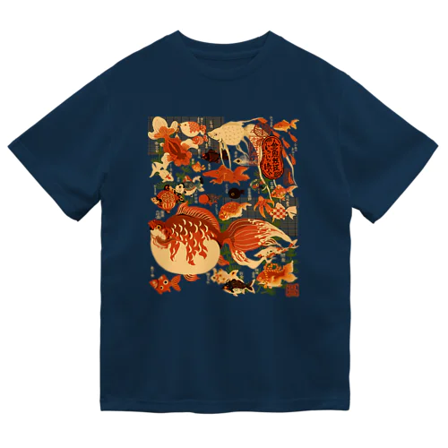 金魚妖怪(白字) ドライTシャツ