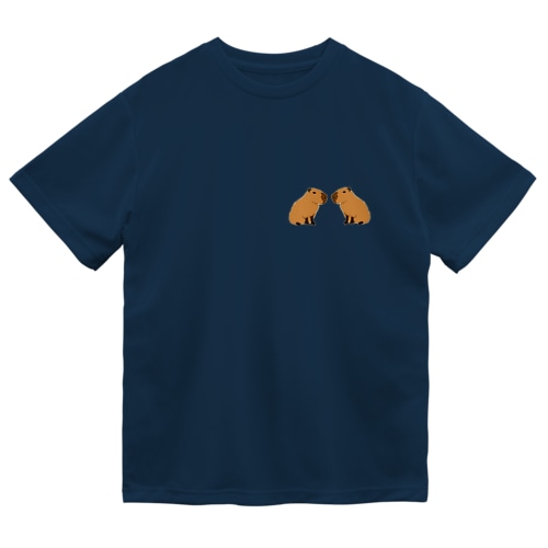 向き合うカピバラ Dry T-Shirt