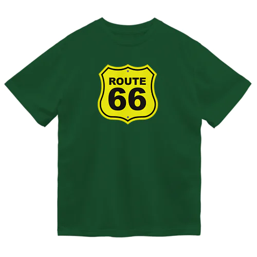 U.S. Route 66  ルート66　イエロー Dry T-Shirt