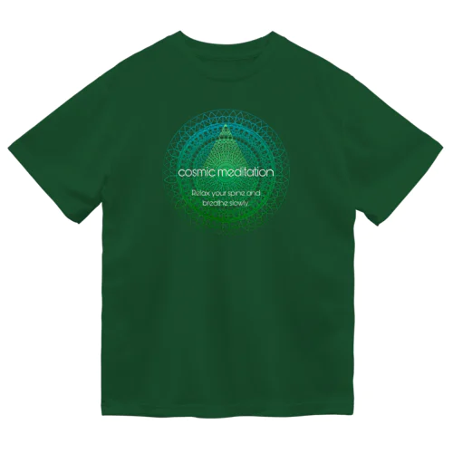 COSMIC meditation  emerald Green ドライTシャツ