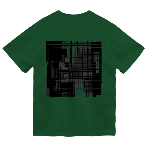黒シリーズミニマムアート松 Dry T-Shirt