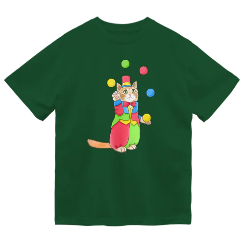 サーカスにゃんこ　ジャグリング ドライTシャツ