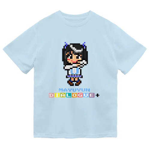 ドットDIALOGUE＋ まゆゆん推しドライTシャツ(ライトブルー) Dry T-Shirt