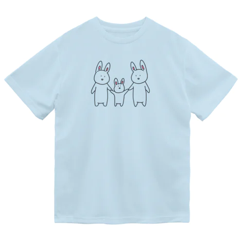 仲良し親子の半笑いうさぎ Dry T-Shirt