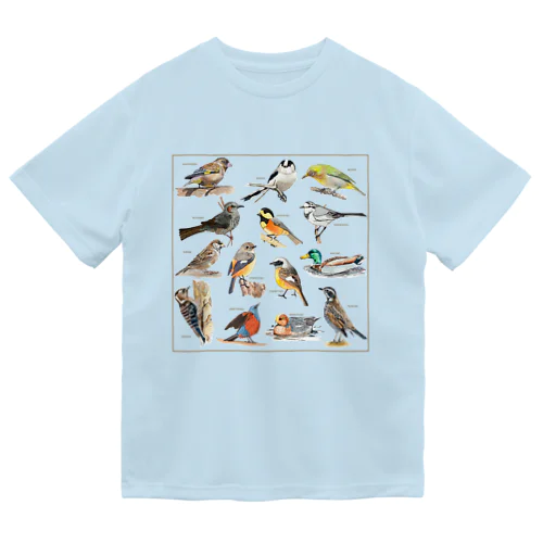 野鳥集合イラストB Dry T-Shirt