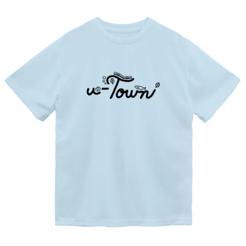 【🖤ver.】u-Town(ユーターン)ロゴ Dry T-Shirt