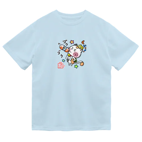 夏な【麦茶ごくごく☆れぉにゃん】 ドライTシャツ