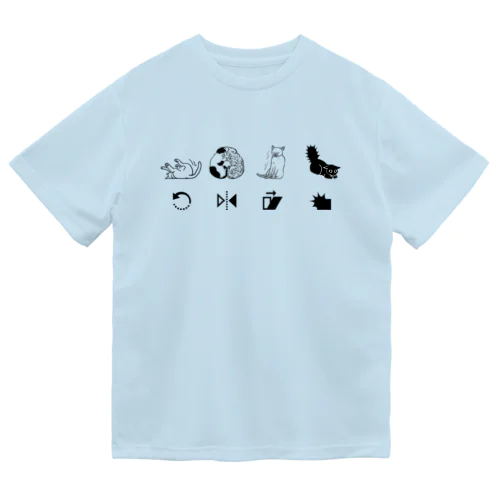 ねこ変形ツール ドライTシャツ