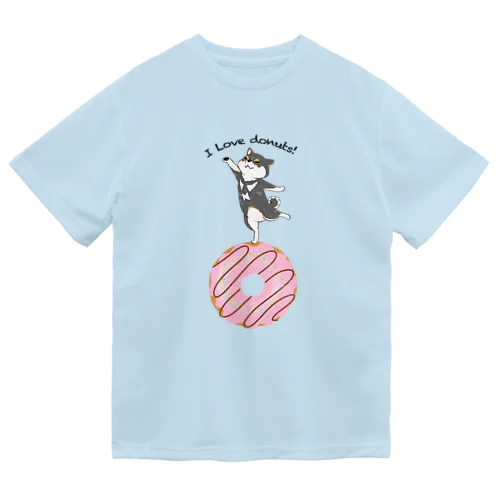 I love donuts!（黒柴） Dry T-Shirt