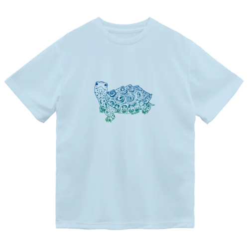 ダイヤモンドバックテラピン 青緑　 ドライTシャツ