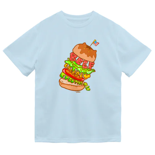 ハンバーガー。 ドライTシャツ