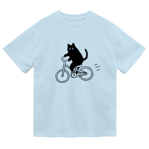 自転車に乗ったねこ Cycling cat ドライTシャツ