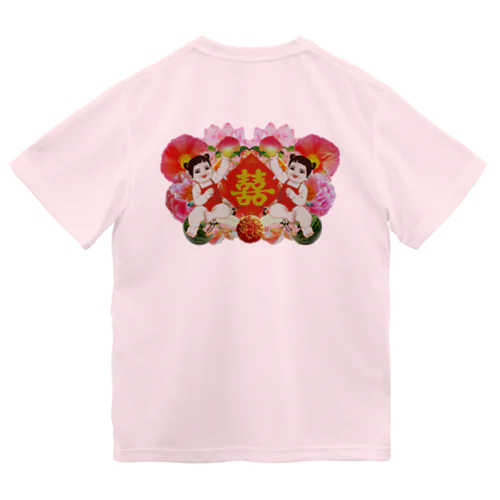 【裏面プリント】豪華絢爛！双喜紋  ドライTシャツ